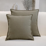 2 x Brand New DASOIN cotton cushion cover set of 2 boho decorative cushion covers living room decoration cushion cover couch cushion sofa cushion cover 50 x 50 cm grey - RRP €27.22