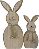 2 x RAW Customer Returns khevga decorative Easter bunny made of wood, set of 2 - RRP €40.0