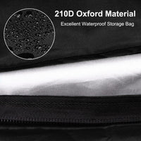 1 x RAW Customer Returns Donken 2-pack cushion bag, garden cushions, Oxford storage bag, water-repellent, UV-resistant protective cover with zipper for cushions, Christmas trees 130 x 32 x 55 cm, black  - RRP €19.15