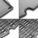 1 x RAW Customer Returns 7644 Grill grate cast iron for Weber Q100, Q1000, Q1200, Q1400 Series, 32 x 21.6CM grill pan spare parts for Weber Baby Q 7644 6558 7582 grill set with grill grate spare parts 6558 7644 grill plate  - RRP €43.24