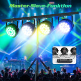 1 x RAW Customer Returns Ukfog 200W 18 LED Par Spotlight 8CH Par LED Light RGBW DMX Strobe Sound Active Mode LED Stage Lights Spotlight Disco Light Party Light for Wedding Parties Church Club DJ Live Show - RRP €69.99