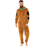 1 x RAW Customer Returns Scooby-Doo Men s One Piece Pajamas Onesie One Piece Pajamas for Adults Brown Medium - RRP €48.95