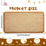 2 x Brand New 2 pieces cat scratching mat sisal, natural sisal scratching carpet cat, cat scratch protection, cat scratching mat scratching mat, cat floor scratching pad, for sofa furniture door scratch protection 50 x 25 cm  - RRP €35.68