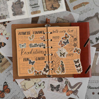 1 x Brand New TIESOME 200 pieces vintage scrapbooking sticker set, scrapbook stickers for DIY scrapbook accessories, photo album, diary, photo book, notebook, journal, calendar, design yourself - RRP €20.4