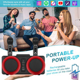 1 x RAW Customer Returns ALPOWL Karaoke Machine for Kids and Adults, Portable Bluetooth Speaker PA System with 2 UHF Wireless Microphones for Home Party, Wedding, Church, Picnic, Outdoor Indoor Black  - RRP €79.99