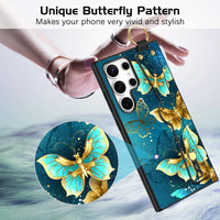 1 x RAW Customer Returns DOMAVER Case for Samsung S24 Ultra 6.8 inch 6.8 inch with Barcelet Luminous Butterflies Silicone Samsung S24 Ultra TPU Glow in the Dark Case Blue - RRP €21.6