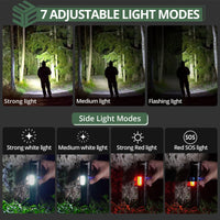 1 x RAW Customer Returns EYPINS LED Flashlight Extremely Bright 5500 Lumens, Flashlights USB Rechargeable, XHP70 LED Tactical Flashlight Zoomable Hand Lamp with 7 Light Modes, Waterproof Flashlight for Camping Hiking Emergencies - RRP €20.16