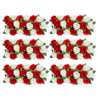 1 x RAW Customer Returns BLOSMON Roses Artificial Flowers Wedding Decoration Artificial Flowers 10 Pcs Red White Rose Table Decoration Wedding Artificial Flower Silk Flowers Bouquet Arrangement For Home Baby Shower Table Centerpiece Decoration - RRP €30.0