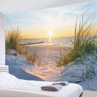 1 x RAW Customer Returns LB Tapestry Nature Wall Towel Sunset at the Sea Wall Hanging Summer Landscape Tapestry for Living Room Bedroom Dorm Wall Decoration 235 x 180 cm - RRP €31.59