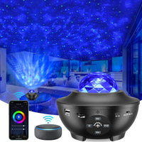 1 x RAW Customer Returns Star Projector Lamp, Kids Night Light with 10 Arbitrary Switching Modes, LED Projector Light with Remote Control, Timer, Speaker, Bluetooth, Gift for Adults, Kids Black  - RRP €38.87