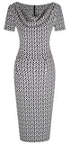 1 x Brand New HOMEYEE Women s Elegant Contrast Color Summer Work Pencil Dress B452 M, Geom  - RRP €35.99