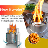 1 x RAW Customer Returns Bestargot Hobo Stove Wood Stove Camping Grill, Portable Camping Hobo Stove Made of Stainless Steel, Outdoor Grill Wood Gasifier for Solo Camping, Survival, Bushcraft, BBQ - RRP €24.99