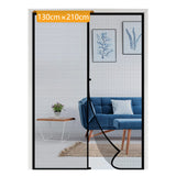 1 x RAW Customer Returns Yotache fly screen door balcony door without drilling, insect protection balcony door fly curtain 130x210cm black - RRP €33.26