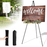 1 x RAW Customer Returns ZEXUPORIUM 160cm easel large stand for display seating plan wedding artist poster, foldable tripod easel wedding, easel canvas stand for wedding, painting, show black  - RRP €21.17