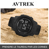 1 x RAW Customer Returns AVTREK Digital Sports Watch for Teenagers with Altimeter and Barometer, Outdoor Watch, Waterproof Sports Watch for Army and Military Blue  - RRP €42.51