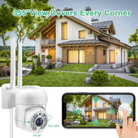 1 x RAW Customer Returns Outdoor Surveillance Camera 3MP, 4X Digital Zoom WiFi IP Camera Outdoor PTZ Camera, Security Camera with Motion Sensor, 40m Night Vision, 2-Way Audio, IP66 Waterproof, Tuya App MAX. 128GB SD Card  - RRP €46.27