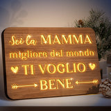 14 x Brand New Mum Gift - Wooden Night Light Plaque Gift for Mum, Mum Birthday Gift from Daughter Son, Thanksgiving Gift, Birthday Gift for Mum, Stepmother - RRP €279.86