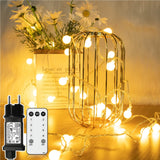 1 x RAW Customer Returns AGOTD ball fairy lights, 22M 200LEDs globe fairy lights for indoor and outdoor, party fairy lights with plug, 8 modes warm white fairy lights ideal for weddings, Christmas, balconies, children s rooms, decoration - RRP €23.99