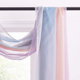 1 x RAW Customer Returns PONY DANCE Valance Curtain with Color Gradient House Bed Decoration Girls Valance Freehand Decoration for Wedding Arch Wedding Canopy Bed Curtains Tulle Fabric, 1 Piece H 548 x W 152 cm, Elegant Rainbow - RRP €25.95