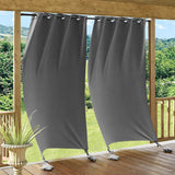 1 x RAW Customer Returns PONY DANCE outdoor curtains with weighted bags - outdoor curtain weatherproof for balcony terrace sun protection curtain thermal curtains with eyelets, 2 pieces H 213 x W 132 cm, Biscotti Beige - RRP €51.1