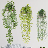 1 x RAW Customer Returns Cymax 3 Pack Artificial Plants Hanging Vine Garland with Pots, Indoor Outdoor Vine Hanging Plants Decoration for Wedding Party, Garden, Balcony or Wall Decoration - RRP €26.99