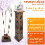 1 x RAW Customer Returns Incense Burner Wooden Tower Hand Carved in India Exclusive and Unique Design 30 x 8 x 8 cm Weight 190 g Wooden Incense Holder - RRP €14.5