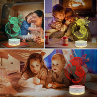 1 x RAW Customer Returns Lightzz Axolotl Night Light, 3D Illusion Lamp with Remote Control Touch 16 Color Flash Change Timer Desk Lamps Kids Room Decor Best Festival Birthday Gifts - RRP €19.99