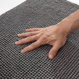 1 x RAW Customer Returns MIULEE Bath Mat 60 x 90 cm Chenille Bath Mat Bathroom Rug Non-Slip Washable Carpet Shower Mat Bath Mat Shower Mat Bed Mat Doormat Bathroom Living Room Bedroom Grey - RRP €24.99