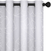 1 x RAW Customer Returns Deconovo blackout curtains with eyelets, thick thermal curtains, cold protection, sun protection, modern curtains for bedroom, 175 x 140 cm height x width , diamond silver grey, set of 2 - RRP €25.86