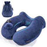 1 x RAW Customer Returns Spurtar Inflatable Travel Pillow, Travel Neck Pillow, Cervical Cushion for Sleeping with Eye Mask, Ear Plugs, Storage Bag, Travel Neck Cushion, Travel Accessories - RRP €14.99