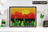 3 x Brand New Bimkole 5D Diamond Painting Complete Kit DIY Cactus At Sunset, Art Painting CloudDiamond Painting Cross Stitch Rhinestone Art And Mosaic Making Wall Decor Craft 30x40cm  - RRP €68.4