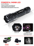 1 x RAW Customer Returns DARKBEAM infrared flashlight night vision 940 nm LED infrared light 5W, work for night vision devices, zoomable invisible IR spotlight with rechargeable battery for hunting, observation, rescue, 501F - RRP €32.26