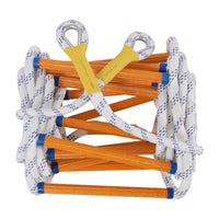 1 x RAW Customer Returns EMEKIAN Flame Retardant Safety Rope Ladder with 2 Carabiners, Fireproof Safety Ladder, Balcony Rescue Ladder, Reusable Fire Escape Ladders, Compact and Portable, 10M 32 Feet  - RRP €121.0