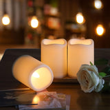 1 x RAW Customer Returns ZIYOUDOLI 6 Pack Outdoor Waterproof LED Candles with Remote Control Timer Flickering Flameless Battery Operated Electric Fake Plastic Candles Warm White, 7.5 x 10cm - RRP €20.05