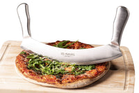 2 x RAW Customer Returns Les Plaisirs Du Chef stainless steel pizza cutter sharp blade with double handle - RRP €48.84