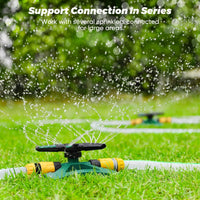 2 x RAW Customer Returns UrbanWave Lawn Sprinkler, 360 Rotating Garden Sprinkler with 5 Arms 20 Spray Nozzles Sprinkler Garden, Lawn Sprinkler Large Areas and Small Areas, Irrigation Systems for Lawns, Plants, Flowers - RRP €27.98