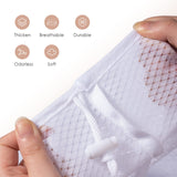 1 x RAW Customer Returns Meowoo Drawstring Mesh Bag Clothes Bag White Laundry Bag for Washing Machine, Used to Wash Underwear, Socks, Shirts White-4pcs  - RRP €16.62