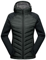 1 x RAW Customer Returns Mapamyumco Women s Warm Hiking Jacket Warm Hybrid Jacket Lightweight Breathable Warmth Black M - RRP €83.98