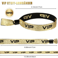 1 x RAW Customer Returns Aoriher 50 pieces VIP fabric entry wristbands VIP entry wristbands golden entry wristbands festival wristbands party wristbands for birthday wedding party event wristbands for concerts exhibition ball cinema - RRP €17.14