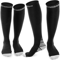 1 x RAW Customer Returns CAMBIVO compression stockings for women and men, 2 pairs, compression socks, support stockings for running, sports, flights, travel, cycling - RRP €19.84