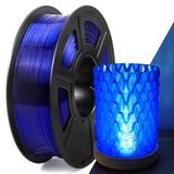 1 x RAW Customer Returns PETG filament 1.75mm, IEMAI 3D printer filament, PETG 1kg spool for 3D printers, 3D filament printing materials, transparent blue - RRP €22.18