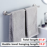 1 x RAW Customer Returns KES towel rail towel bar stainless steel SUS304 bath towel holder towel holder 55cm wall mounting brushed, A2000S55B-2 - RRP €38.3