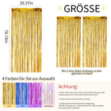 1 x Brand New Annhua Pack of 2 Tinsel Curtains Purple, Fringe Glitter Curtains 3.3 ft x .6.6 ft, Foil Fringe Curtain for Birthdays, Weddings, Baby Showers, Anniversaries - RRP €30.0