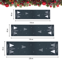 2 x RAW Customer Returns Style and Charm Christmas Table Runner Happy Holidays anthracite with white, 40 x 150 cm Christmas decoration for dining room, kitchen and living room washable with stain protection and non-iron - RRP €30.24