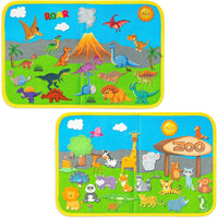 1 x Brand New BeYumi 2 Pack Zoo Dinosaur Games, Flannel Animals, Storyboard, Jungle Animals, Felt Board, Educational Toys for Toddlers to Preschool, Baby Shower - RRP €19.2