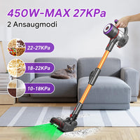 1 x RAW Customer Returns ONSEEN Cordless Vacuum Cleaner, 450W 30KPa Powerful Cordless Electric Broom, 7 in 1 Lightweight Vacuum Cleaner, 50 Minute Autonomy, 180 Foldable Hose, M81 - RRP €99.99