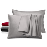 10 x Brand New Lot of 2 Dreamzie Satin Covers - 100 Oeko-Tex Cotton - 40 x 80 cm Gray - Pillowcase - Set of 2 Sofa Covers - Pillowcase - Hair Benefits - RRP €204.0