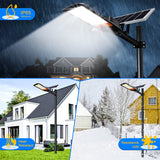 1 x Brand New Kingwen 200W solar street light LED street lamp with twilight sensor 6500K cold white solar street light with remote control 300 LEDs solar lights for outdoor waterproof IP65 - RRP €108.19