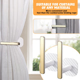 1 x RAW Customer Returns Tiebacks Gold Curtain Holders Self-Adhesive Curtain Holders L Shaped Curtain Hooks in Nordic Style Window Treatment Holder for Home Office Curtains Decoration White, 4 Pieces 183  - RRP €26.84