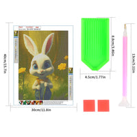 47 x Brand New Siyurongg 5D Diamond Painting Tool Set, Mosaic Kit, Diamond Art Accessories, Cartoon Anime Rabbit Theme, Suitable for Adults Children Gifts, Home Wall Decoration Gift-30x40cm - RRP €958.8